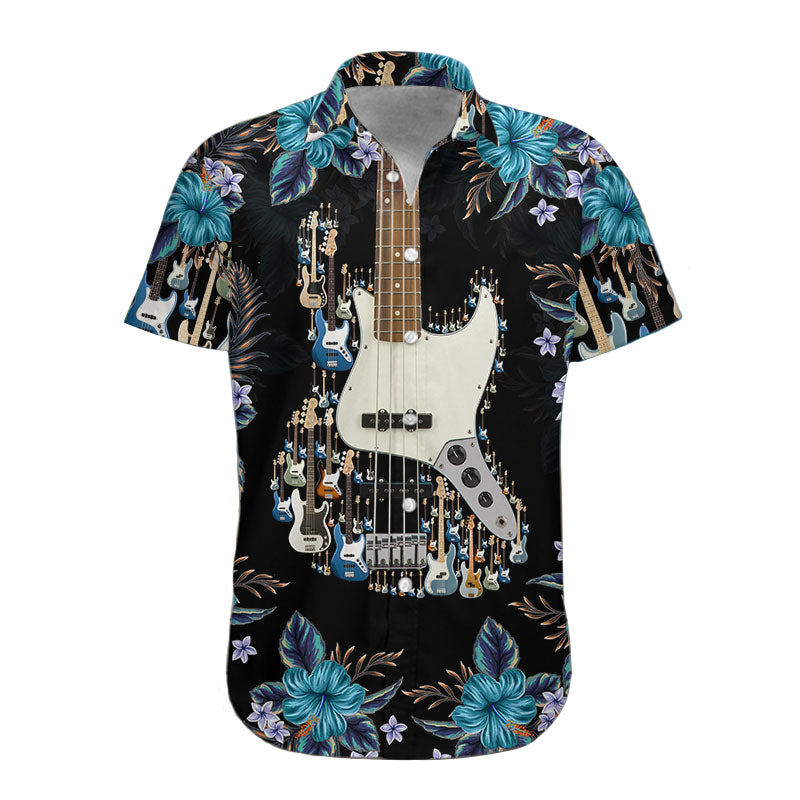 Bass guitar custom hawaiian shirts for men and women Hawaii Shirt Shorts & Flip Flops