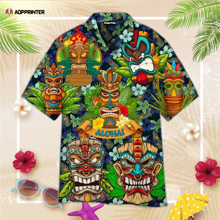 Beach shirt aloha tiki hawaiian shirt, hawaiian shirt vintage, for men women Hawaii Shirt