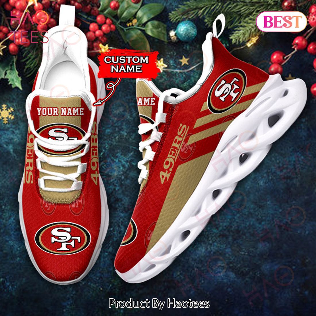 Best nfl san francissan francisco 49ers max soul sneakercustom name Max Soul Shoes