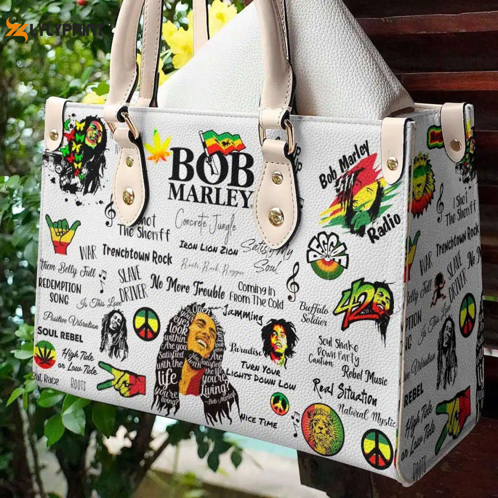 Bob marley 4 leather handbag for women gift 2382 Women Leather Hand Bag