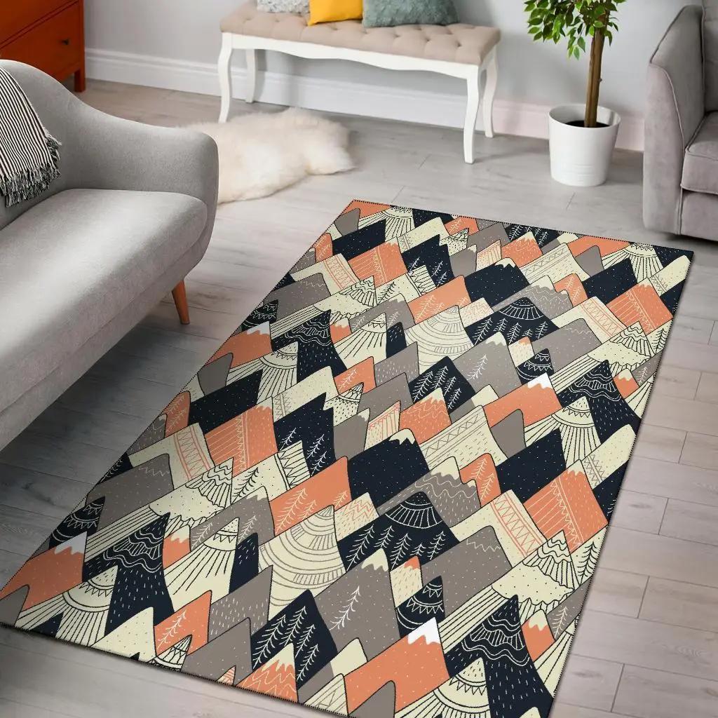 Bohemian pattern print area rug living room rug home decor Rectangle Rug