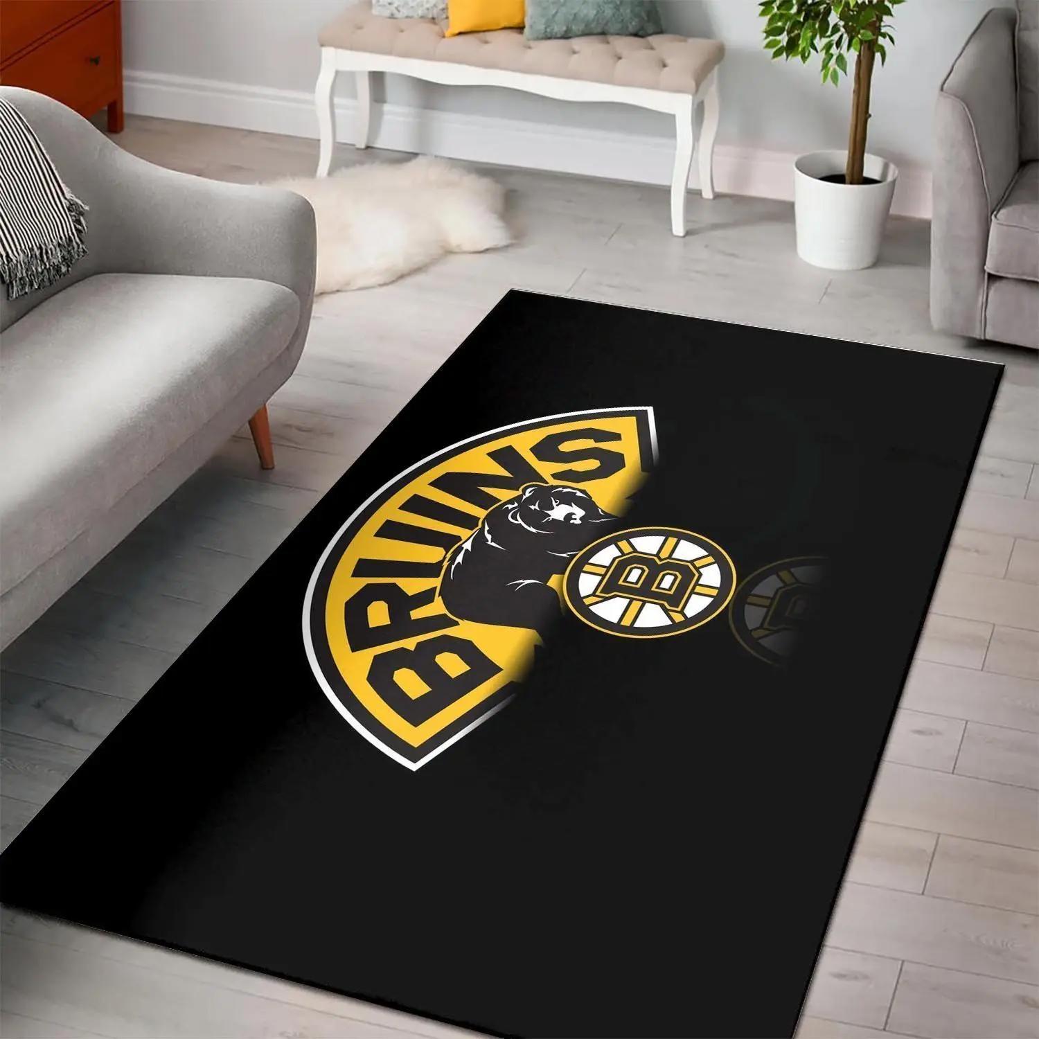 Boston bruins nhl ice hockey carpet living room rug regtangle carpet 2002206 Rectangle Rug