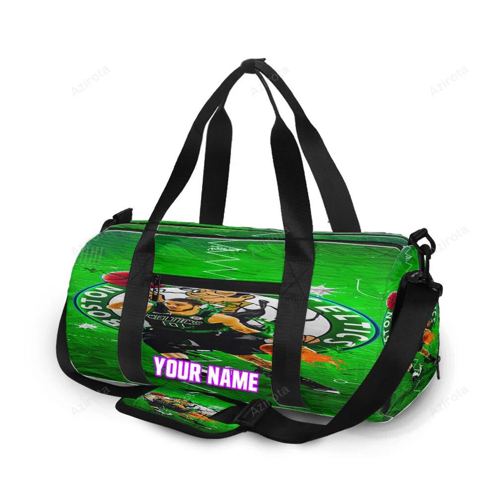 Boston celtics jayson tatum playing green personalized name travel bag gym bag 823 Travel Bag