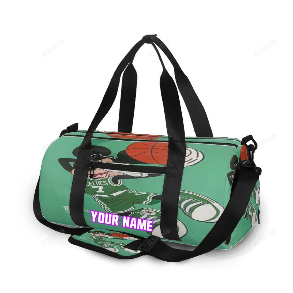 Boston celtics mickey playing personalized name travel bag gym bag 1779 Travel Bag
