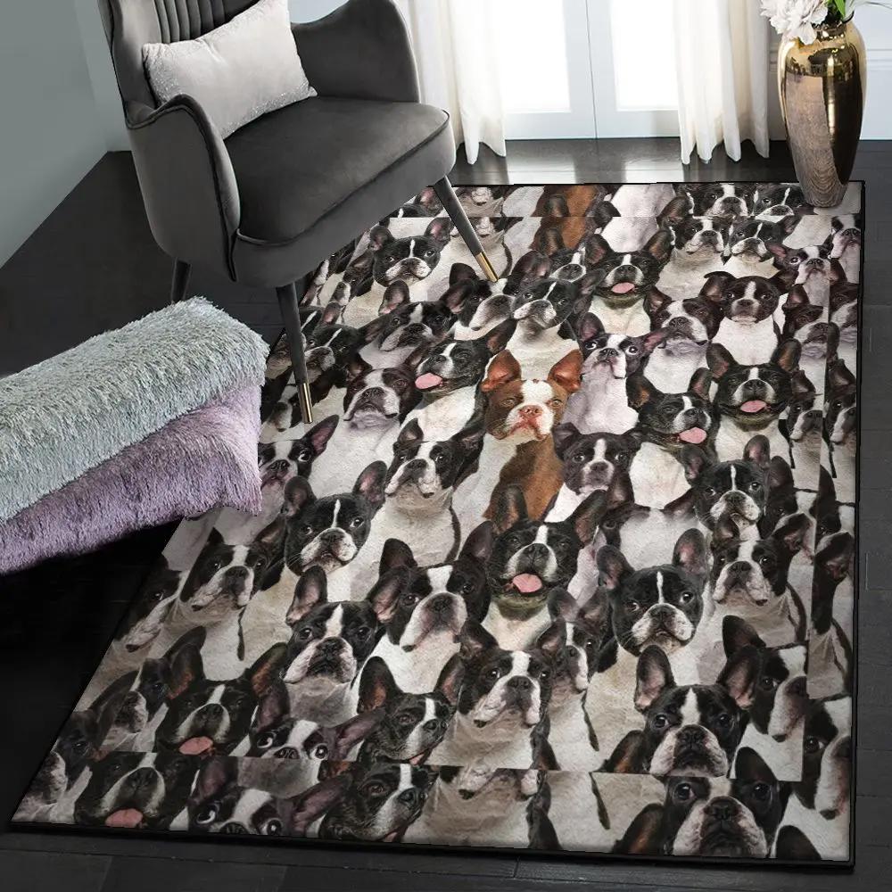 Boston terrier kitchen rugs, you will have a bunch of boston terriers gs cl rug Rectangle Rug
