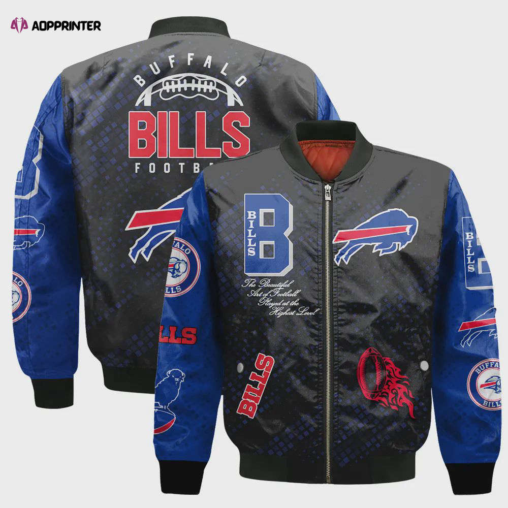 Buffalo bills national football league pattern bomber jacket v13 Bomber Jacket