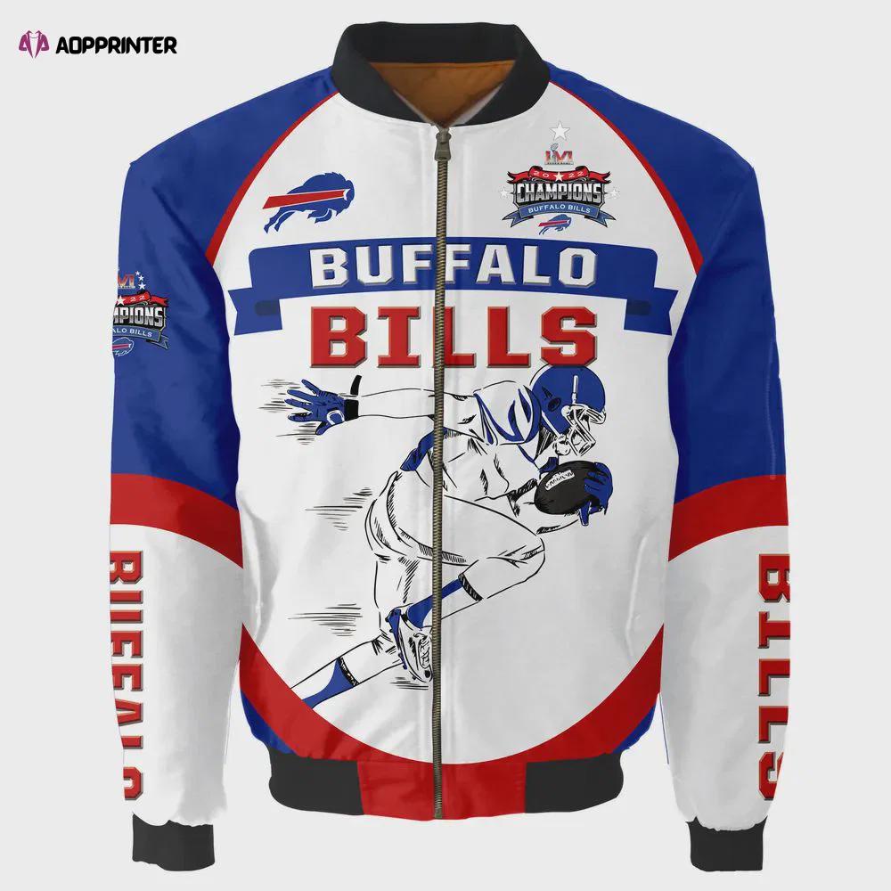 Buffalo bills super bowl lvi champions running man bomber jacket Bomber Jacket