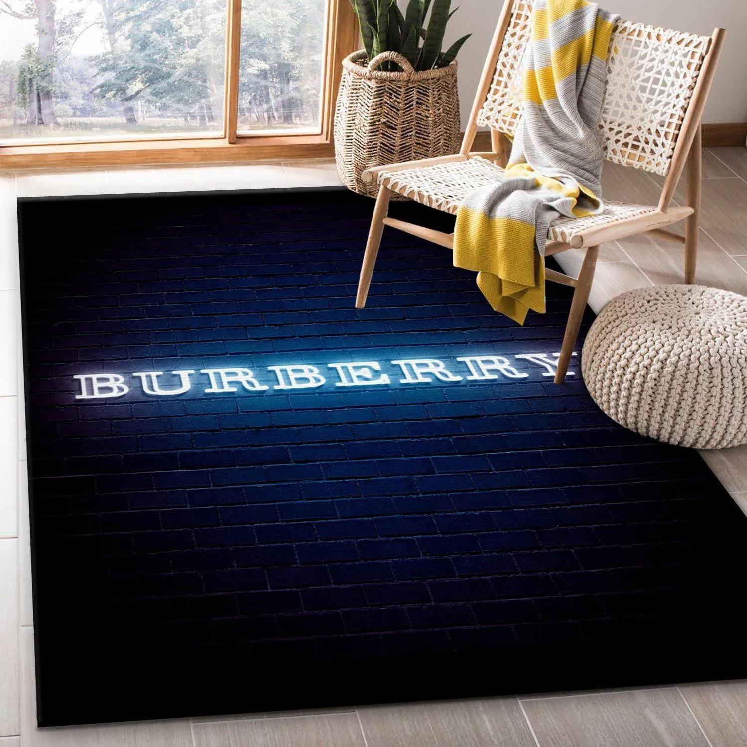 Burberry logo type 708. Upgrade Your Living Room with Luxury Home Decor: Area Carpets, Floor Decor, Door Mats, and Hot Gift Items with style a High-End Fashion Brand Rectangle Rug