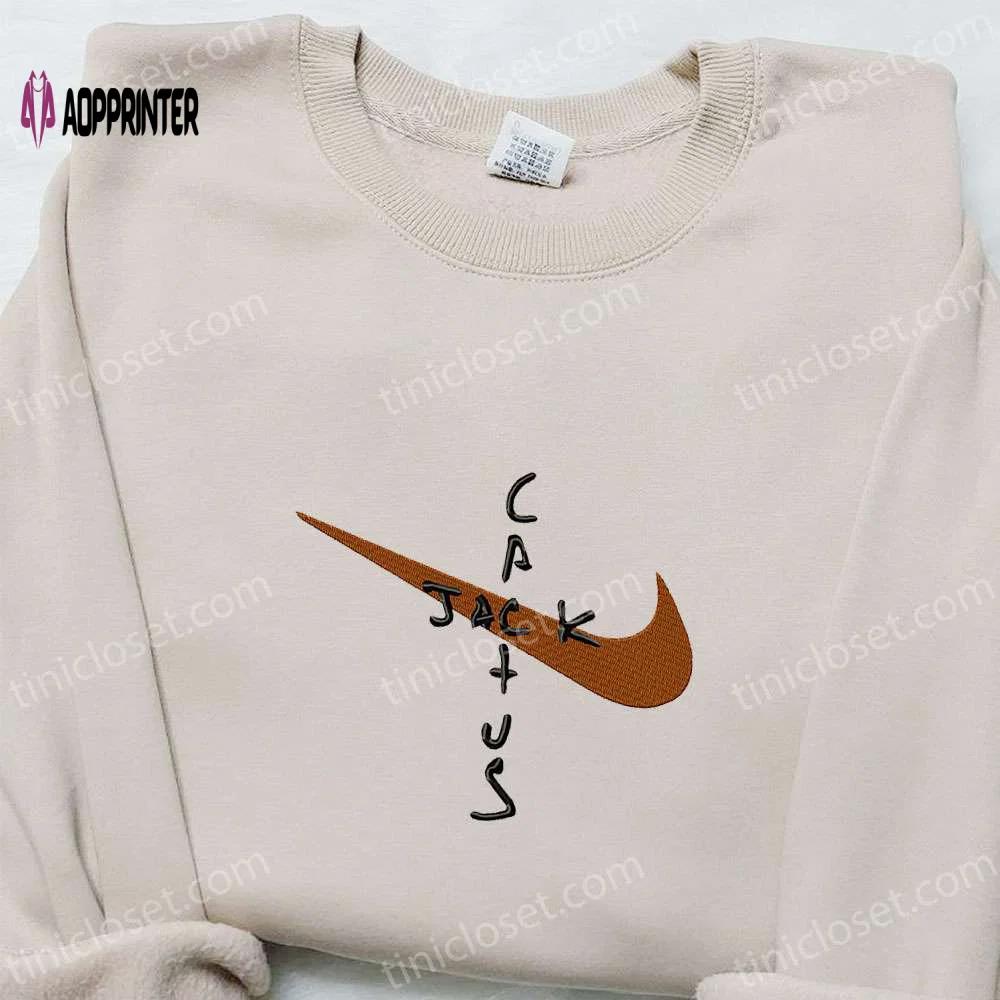 Cactus jack x nike embroidered shirt: best birthday gift ideas with nike-inspired design Embroidered Shirt