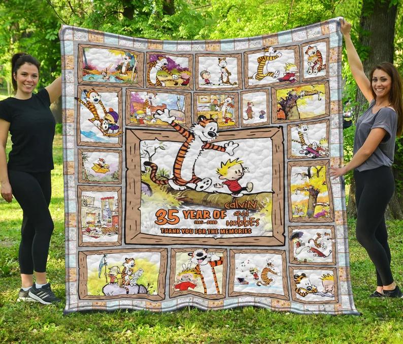 Calvin and hobbes - thank you for the memories quilt blanket quilt blanket Quilt Blanket
