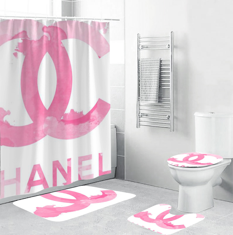 Chanel pinky logo fashion luxury brand bathroom set home decor Bathroom Set