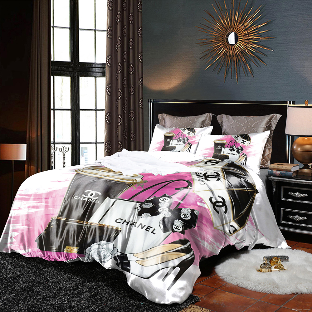 Chanel premium luxury brand bedding sets,bed sets, bedroom sets, comforter sets, duvet cover, bedspread Bedding Sets