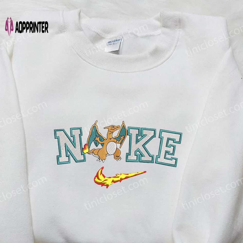 Charizard embroidered shirt: nike x pokemon – custom design Embroidered Shirt