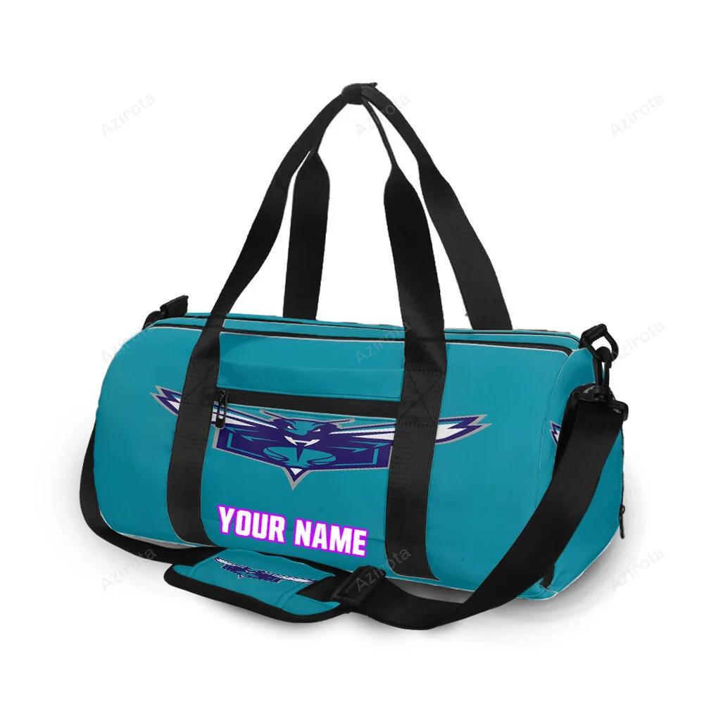 Charlotte hornets blue1 personalized name travel bag gym bag 1960 Travel Bag