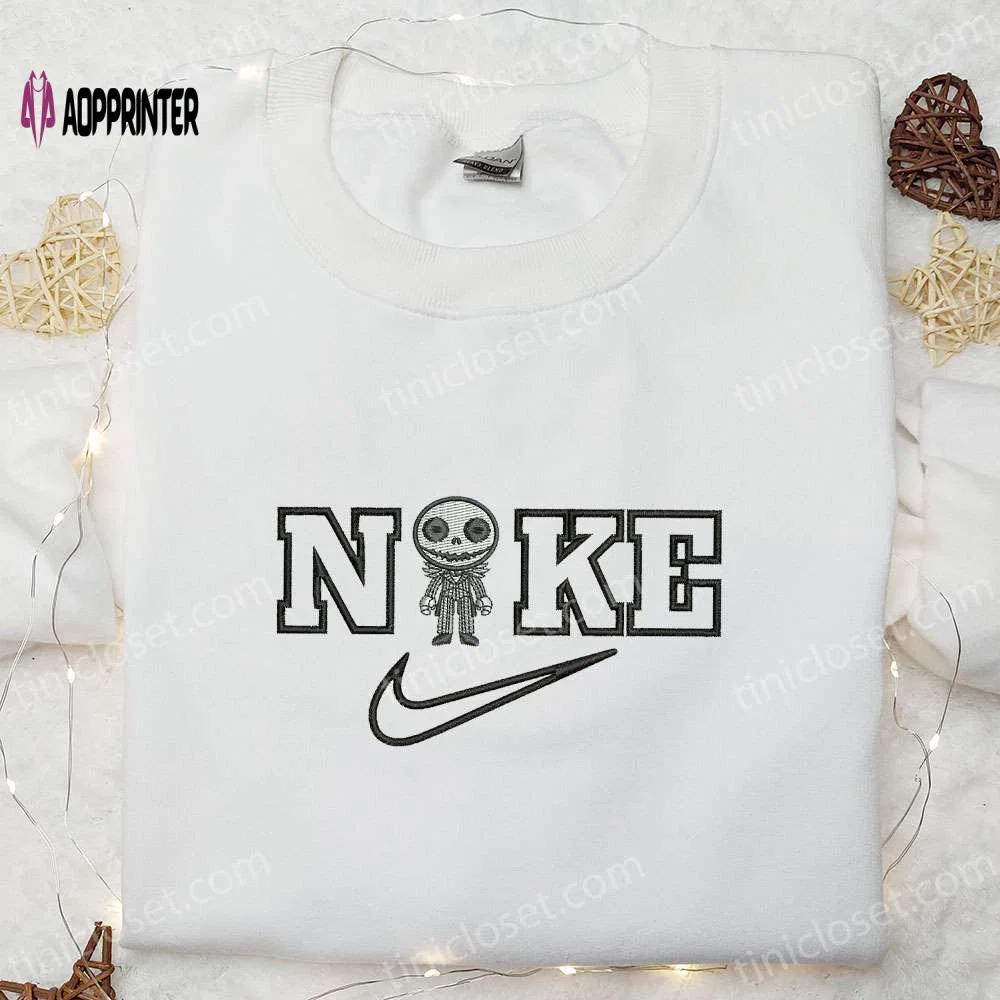 Chibi jack x nike embroidered hoodie & shirt: best halloween gift ideas Embroidered Shirt