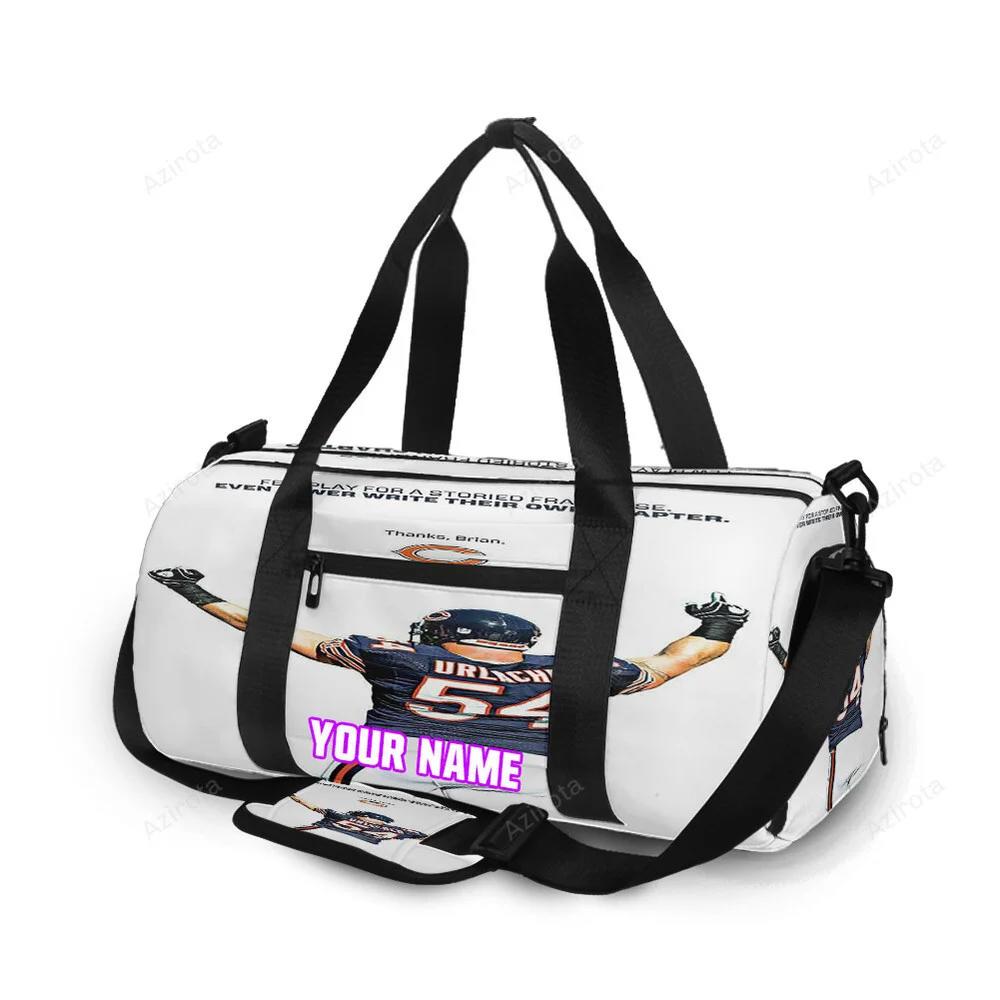 Chicago bears brian urlacher2 personalized name travel bag gym bag 747 Travel Bag