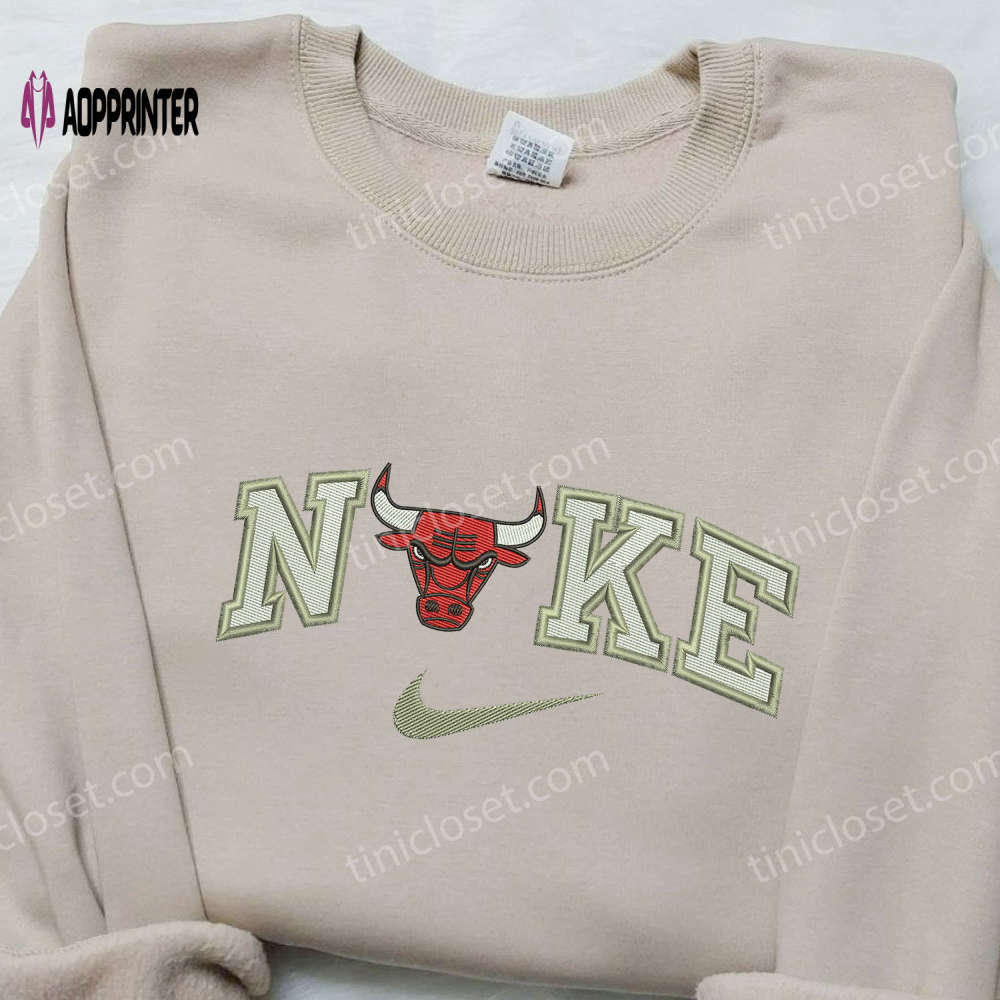 Chicago bull x nike embroidered shirt – custom nba apparel Embroidered Shirt