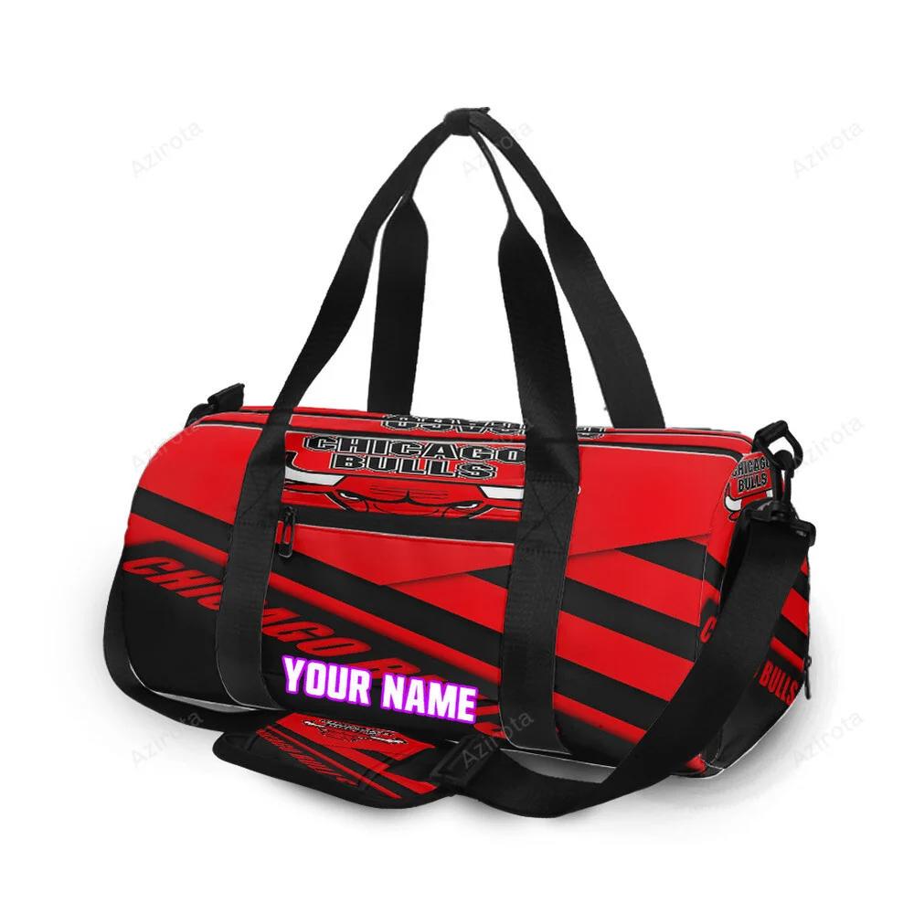 Chicago bulls emblem v31 personalized name travel bag gym bag 390 Travel Bag