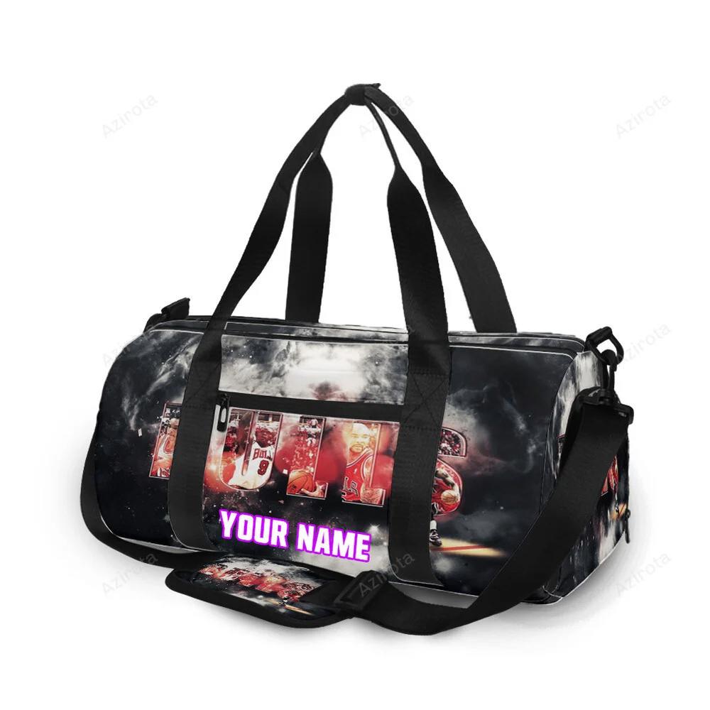Chicago bulls emblem v32 personalized name travel bag gym bag 1225 Travel Bag