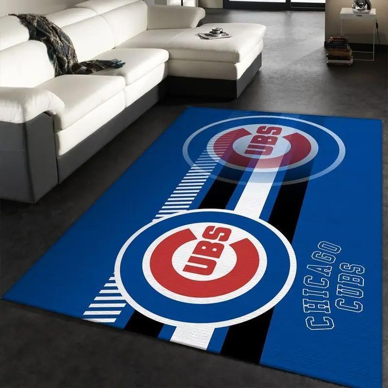 Chicago cubs area rug mlb baseball team logo carpet living room rugs 11 Rectangle Rug