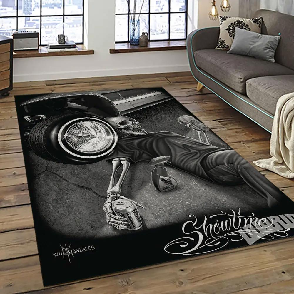 Chicano cholo style living room retangle carpet area rug home decor room decor gift for friends cc20 Rectangle Rug