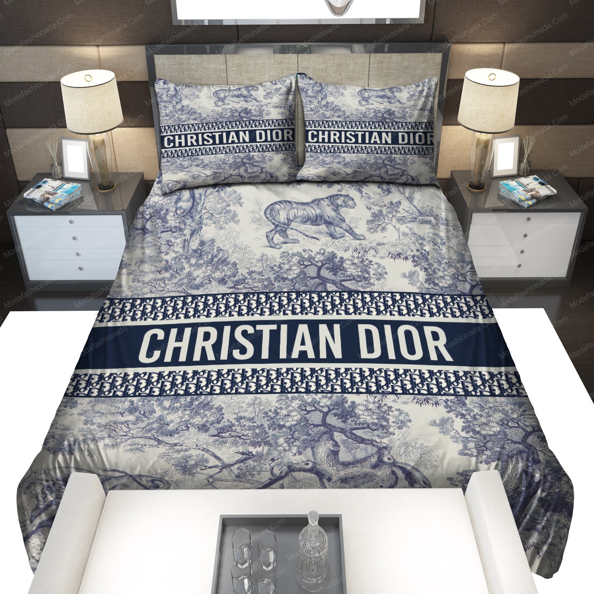 Christian dior tiger logo type 2175 Bedding Sets blankets luxury ideas bedspread premium fashion brand sheets duvet covers hyperbeast Bedroom bedclothes bed linen home decor