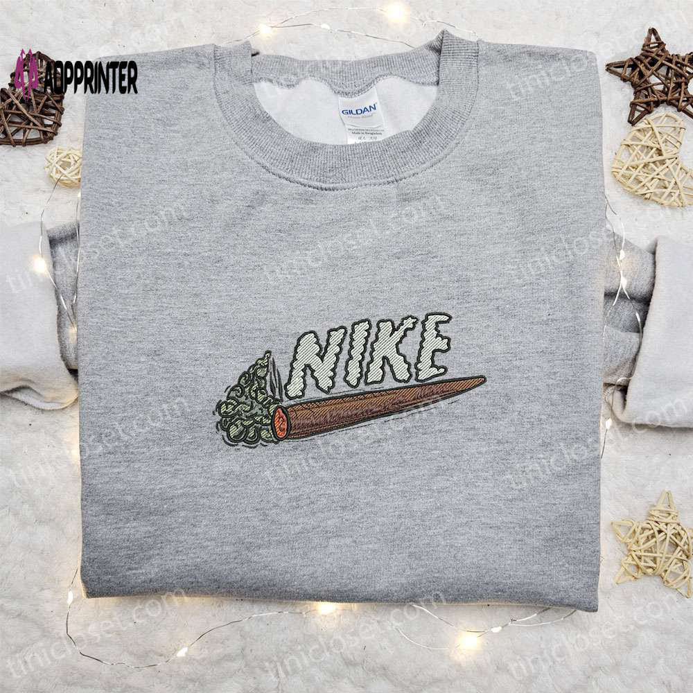 Cigarette x nike embroidered shirt: best nike inspired gift for him Embroidered Shirt