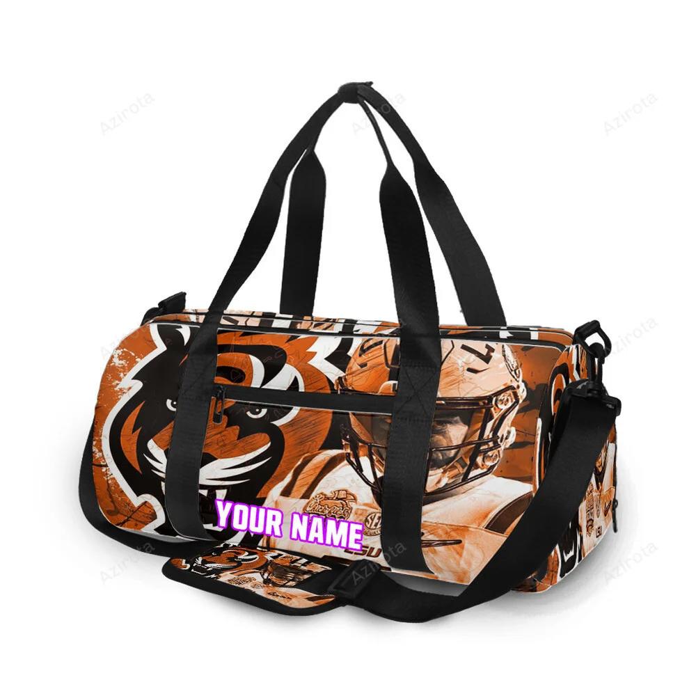 Cincinnati bengals player v2 personalized name travel bag gym bag 1780 Travel Bag