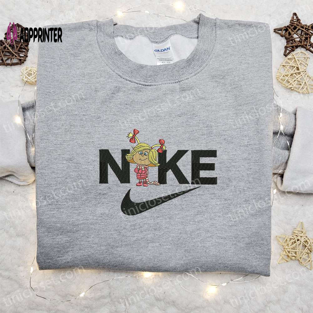 Cindy lou who x nike embroidered shirt: best nike inspired christmas gift ideas Embroidered Shirt