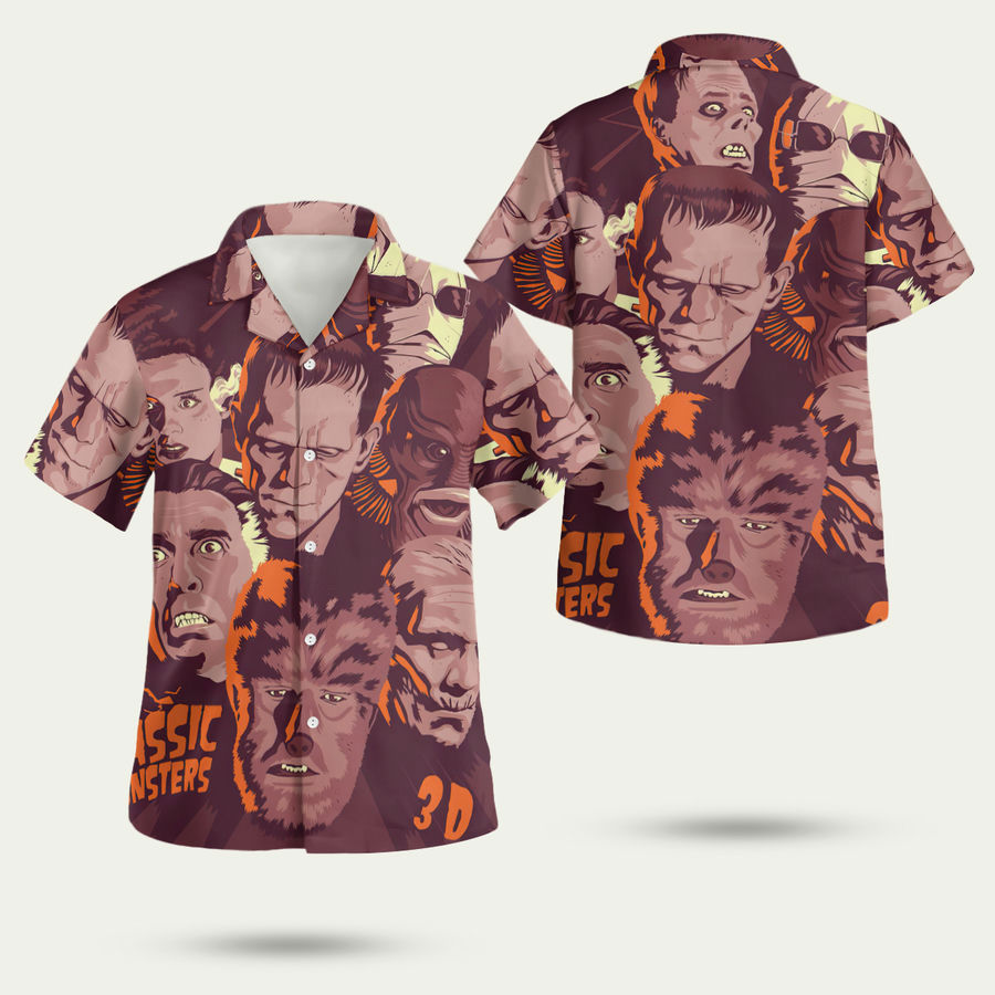 Classic horror monster hawaiian shirt Hawaii Shirt Shorts & Flip Flops