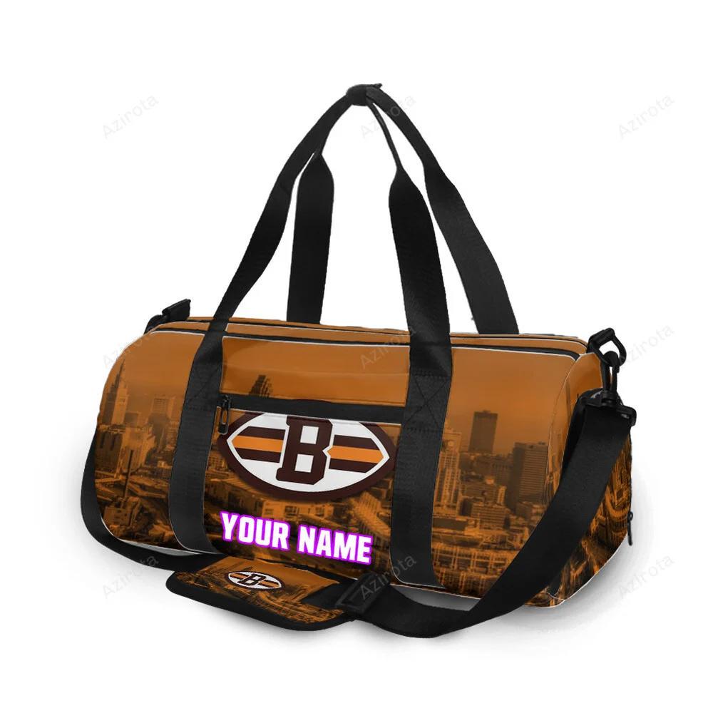 Cleveland browns logo v2 personalized name travel bag gym bag 1613 Travel Bag