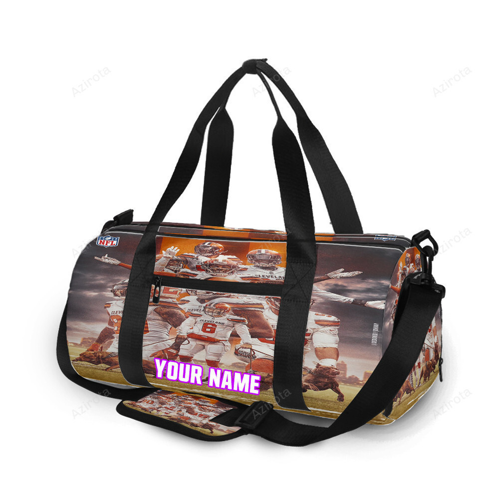 Cleveland browns players v1 personalized name travel bag gym bag 1540 Travel Bag