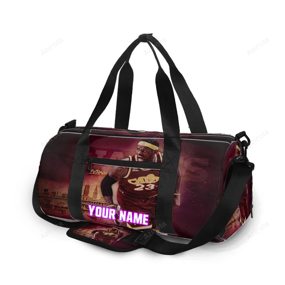 Cleveland cavaliers lebron james 23 personalized name travel bag gym bag 325 Travel Bag