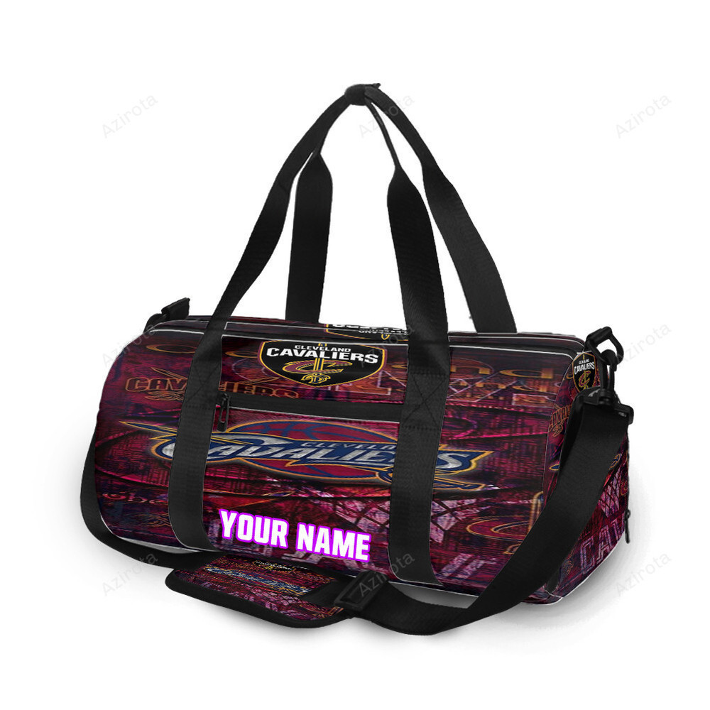 Cleveland cavaliers logo texture2 personalized name travel bag gym bag 574 Travel Bag