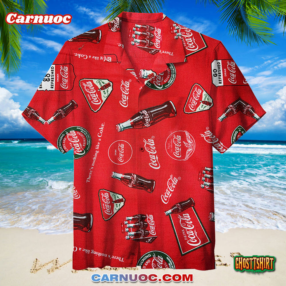 Coca cola unisex aloha hawaiian shirt ver 1 Hawaii Shirt Shorts & Flip Flops