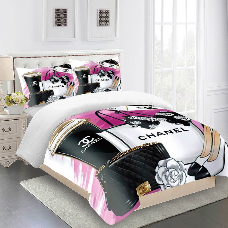 Coco chanel comforter  designer    s Bedding Sets bedclothes bedroom idea sheets covers bedspread blankets duvet bed linen home decor