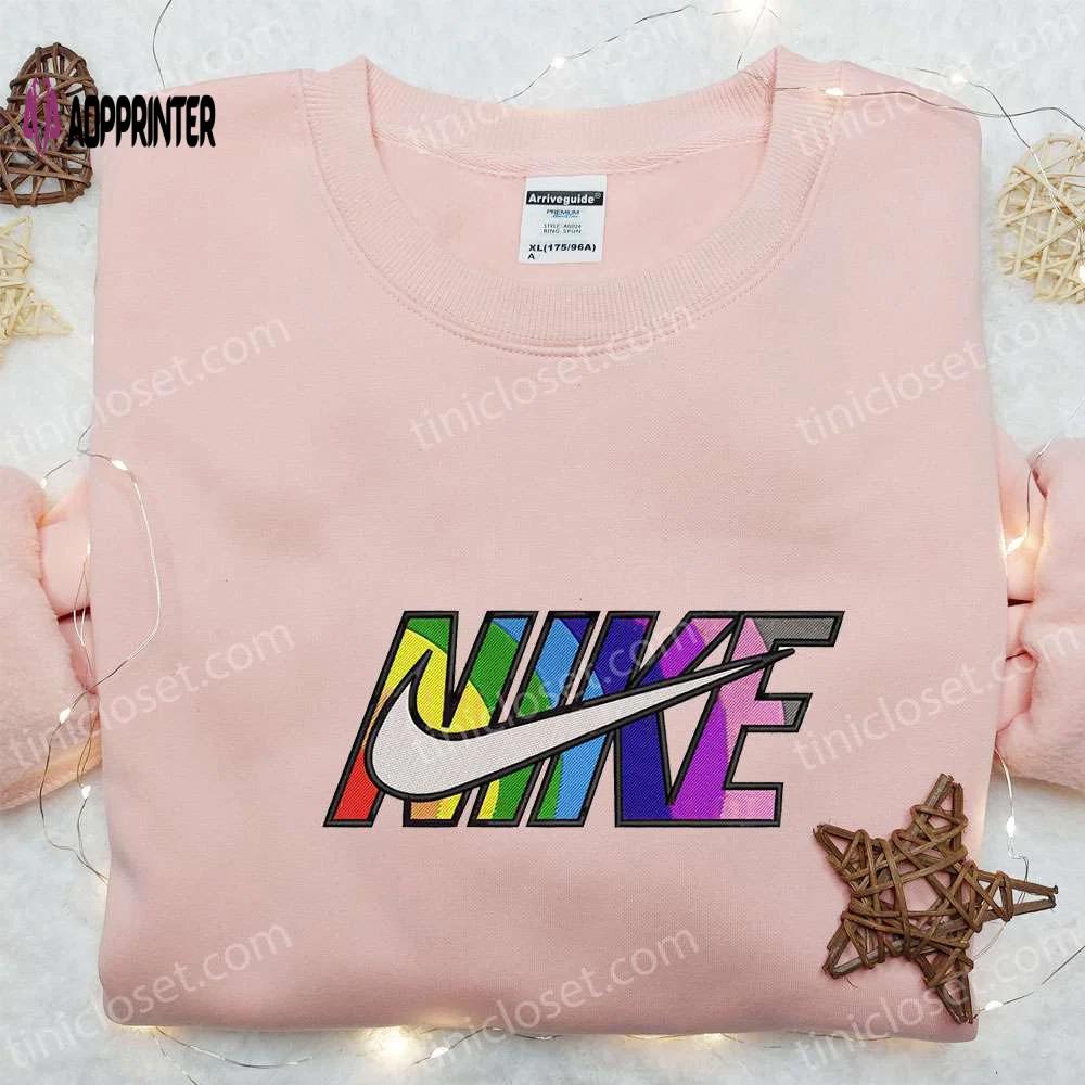 Colorful nike embroidered hoodie & shirt: best family gift ideas Embroidered Shirt