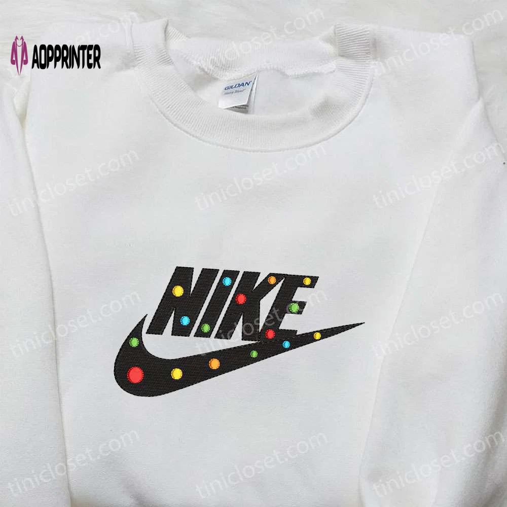 Colorful nike embroidered shirt sweatshirt & custom hoodie – vibrant nike inspired designs Embroidered Shirt