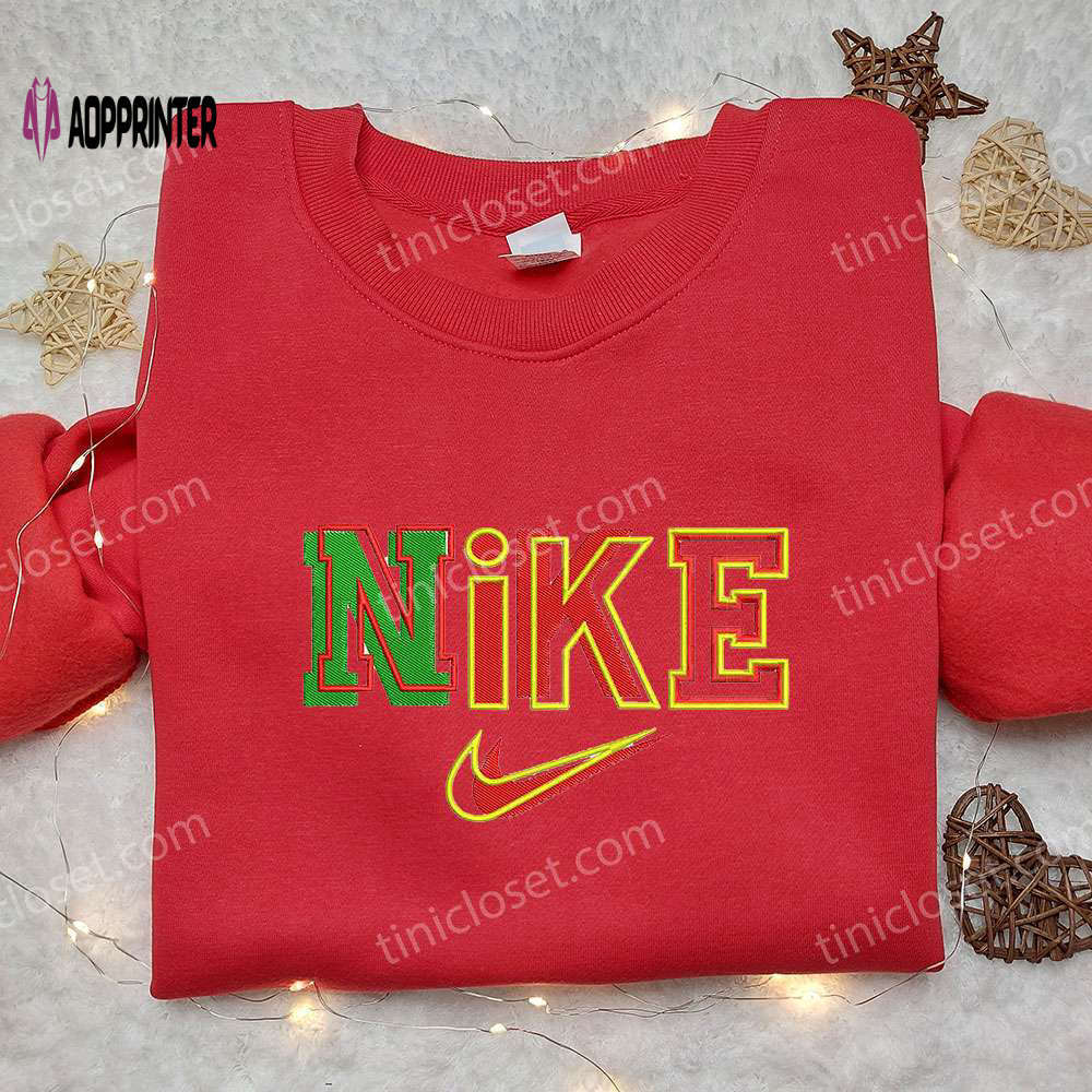 Colorful nike embroidered sweatshirt & shirt: best birthday gift ideas Embroidered Shirt