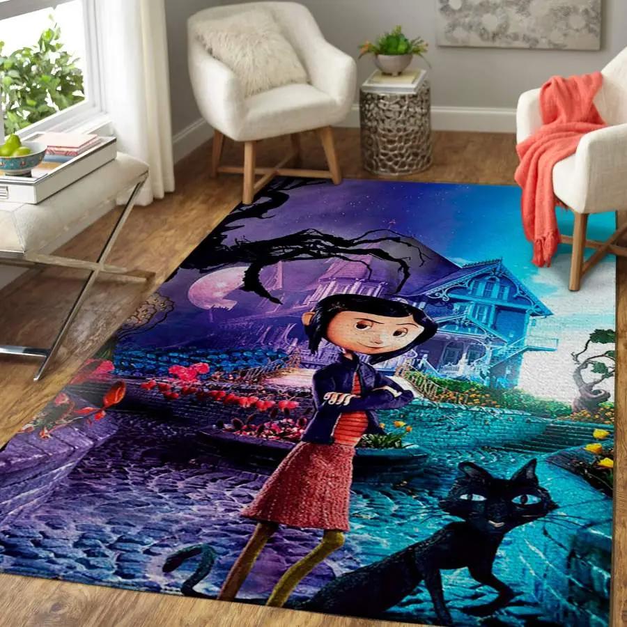 Coraline area rug living room rug home decor movie floor decor cm190901 Rectangle Rug