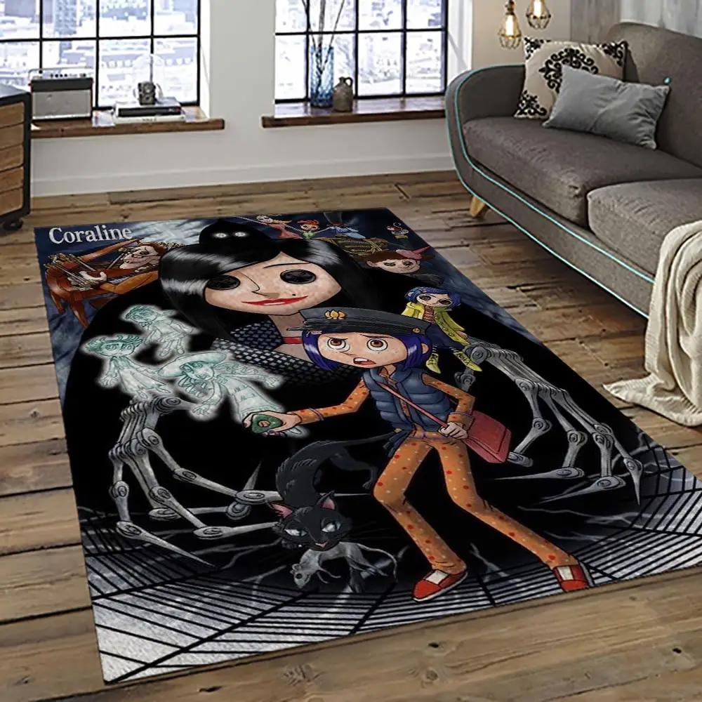 Coraline fantastic film movie carpet area rug home decor halloween gift best present for friends cr20 Rectangle Rug