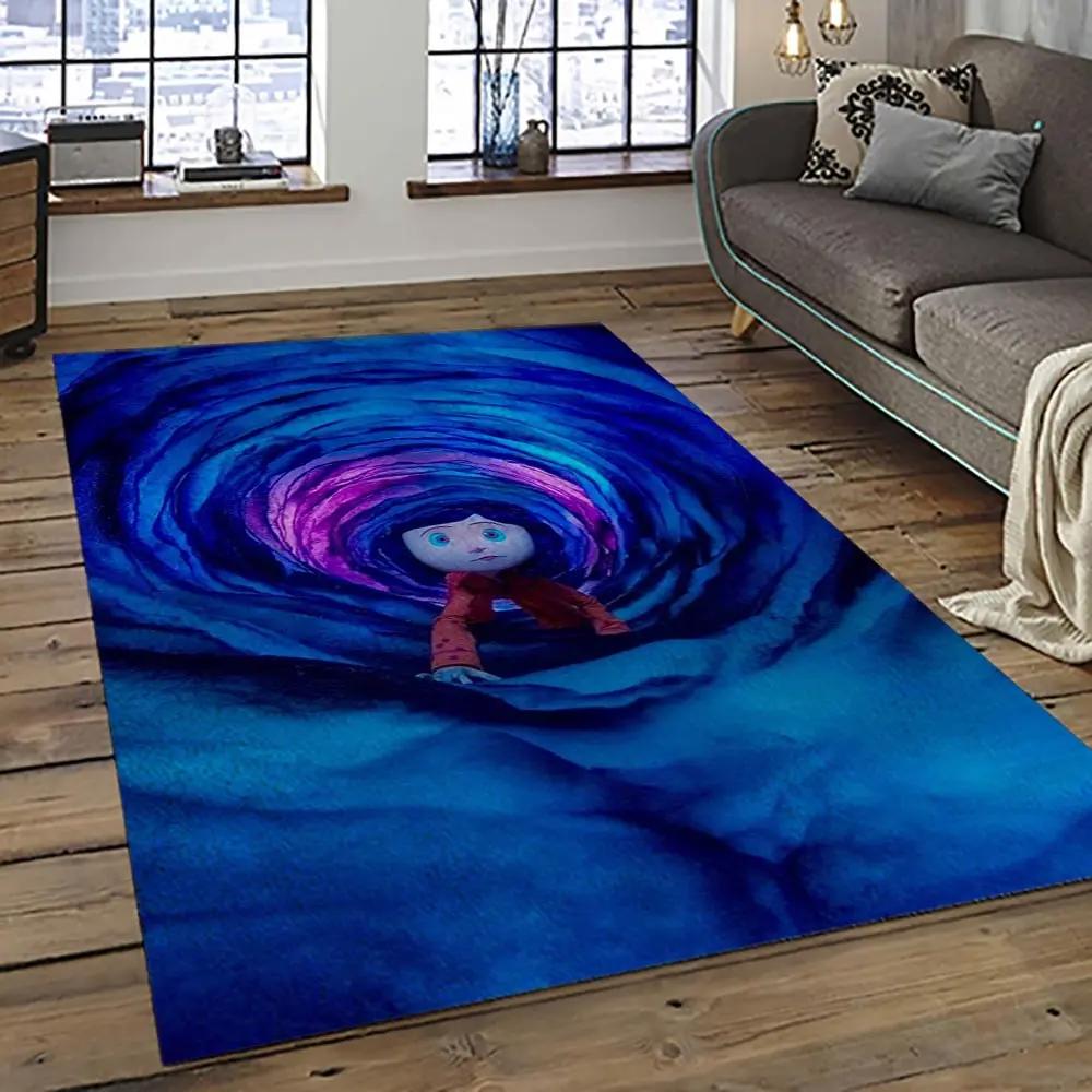 Coraline fantastic film movie carpet area rug home decor halloween gift best present for friends cr42 Rectangle Rug