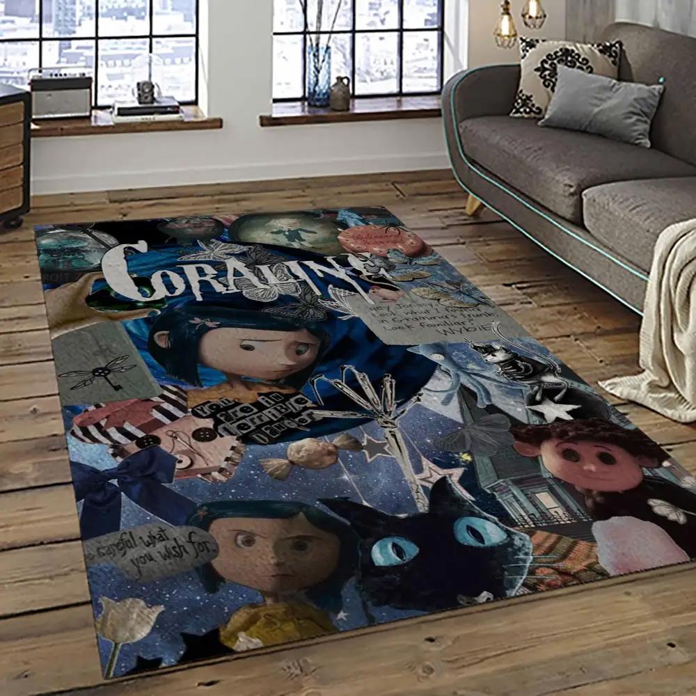 Coraline fantastic film movie carpet area rug home decor halloween gift best present for friends cr50 Rectangle Rug