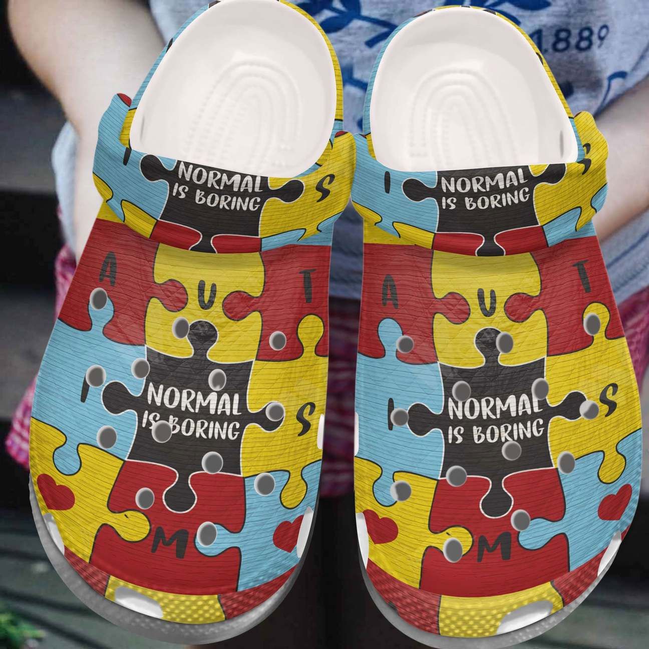 Crocs outfit - autism awareness crocs normal is boring crocband clog shoes for men women - 79 Crocs Outfit