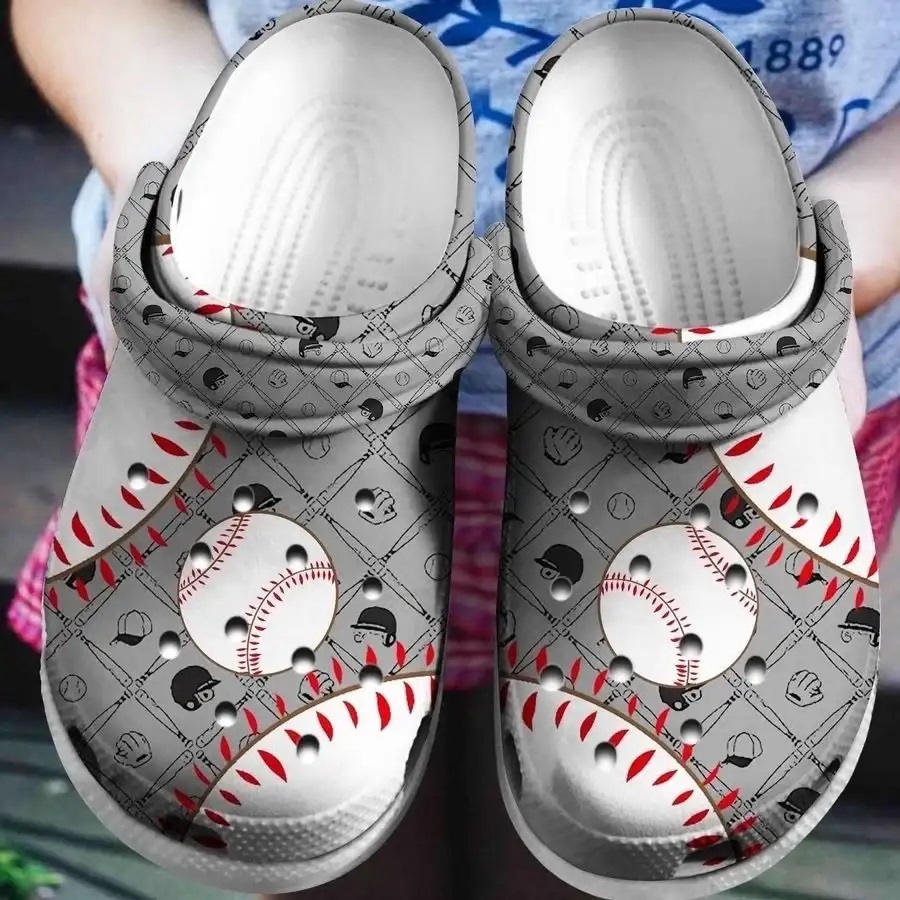 Crocs outfit - baseball pattern crocs crocband clogs - 205 Crocs Outfit