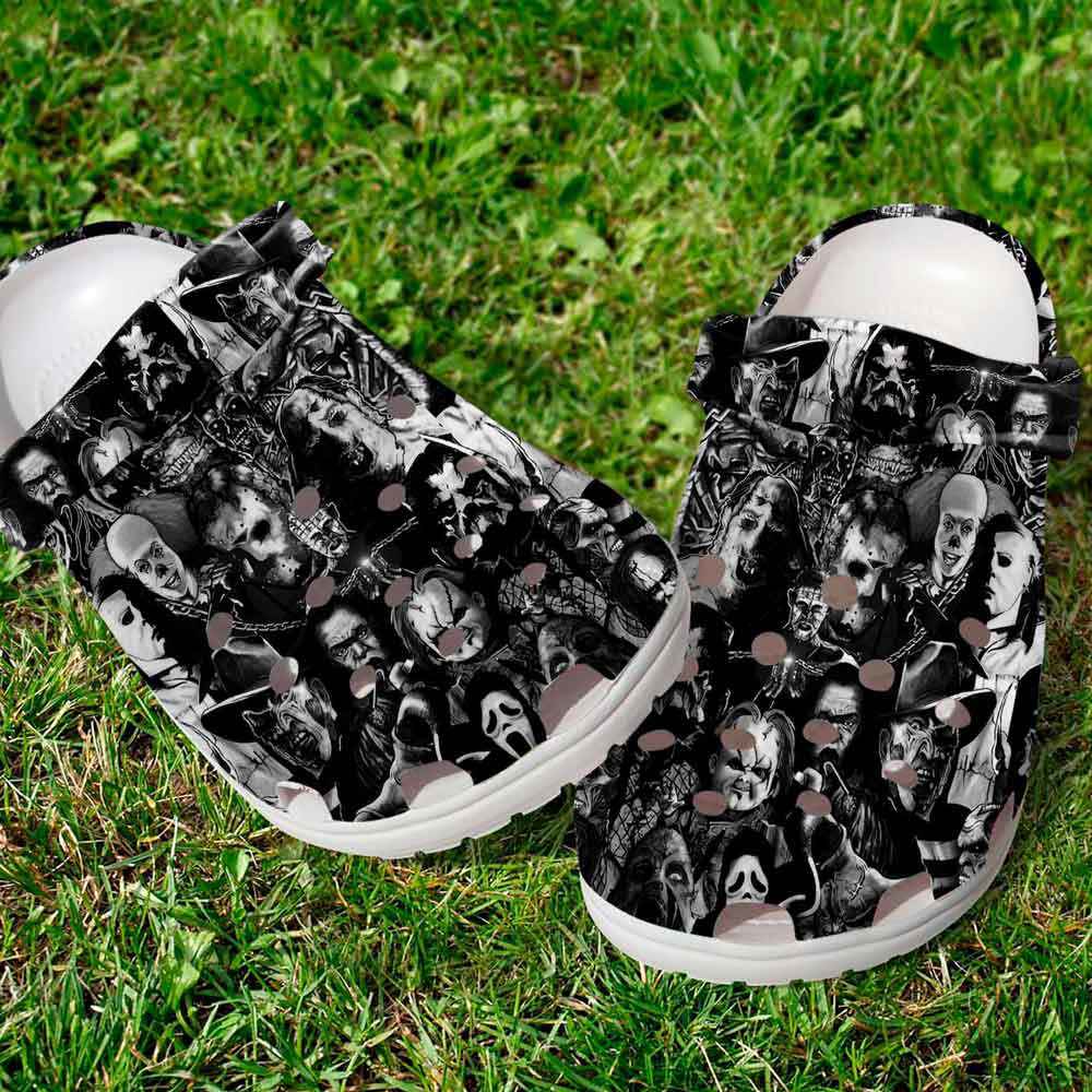 Crocs outfit - black white horror movie characters halloween crocs crocband clogs shoes - 250 Crocs Outfit