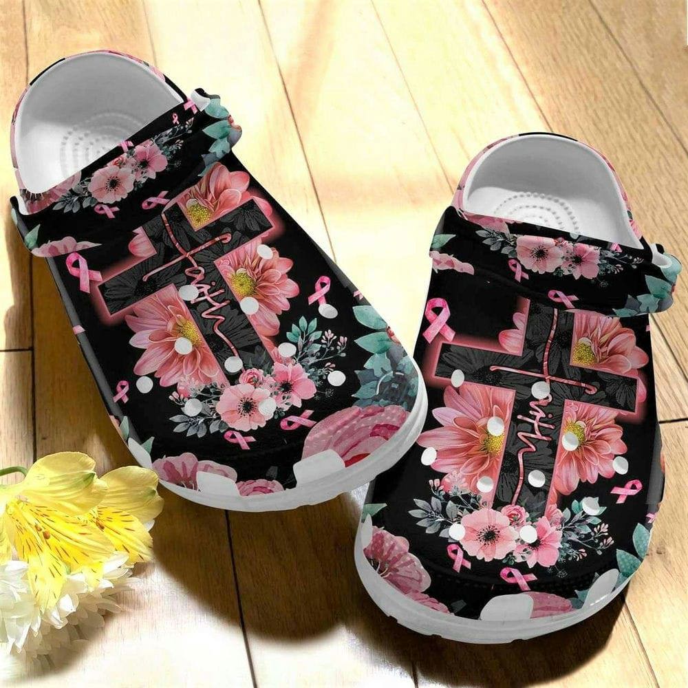 Crocs outfit - breast cancer awareness month crocs floral pattern crocs clogs crocband shoes - 296 Crocs Outfit