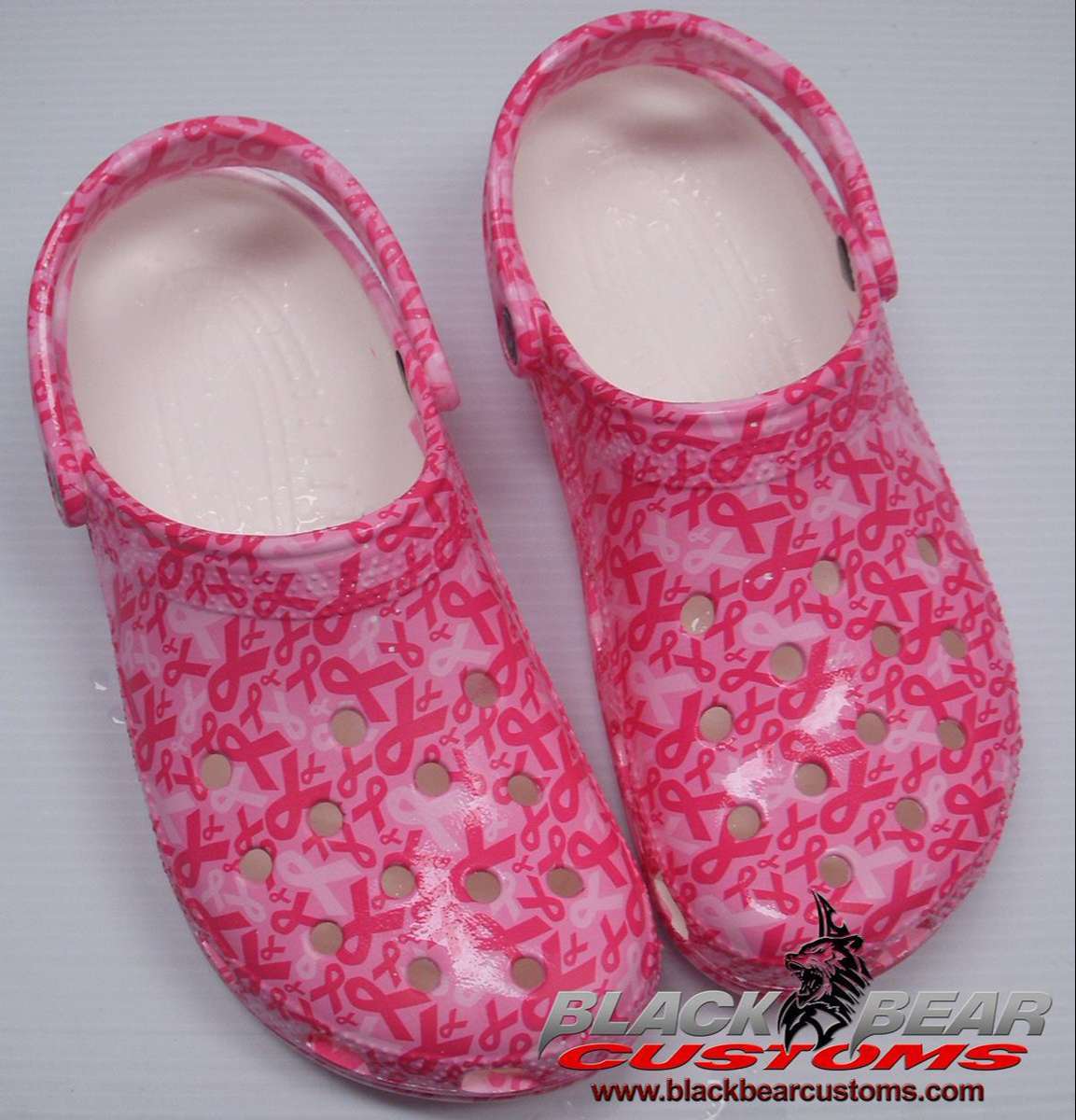 Crocs outfit - breast cancer awareness ribbon pattern crocs crocband clog shoes - 302 Crocs Outfit
