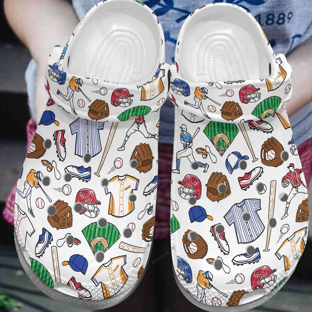 Crocs outfit - cartoon baseball ball cap batter crocs clogs crocband shoes - 364 Crocs Outfit
