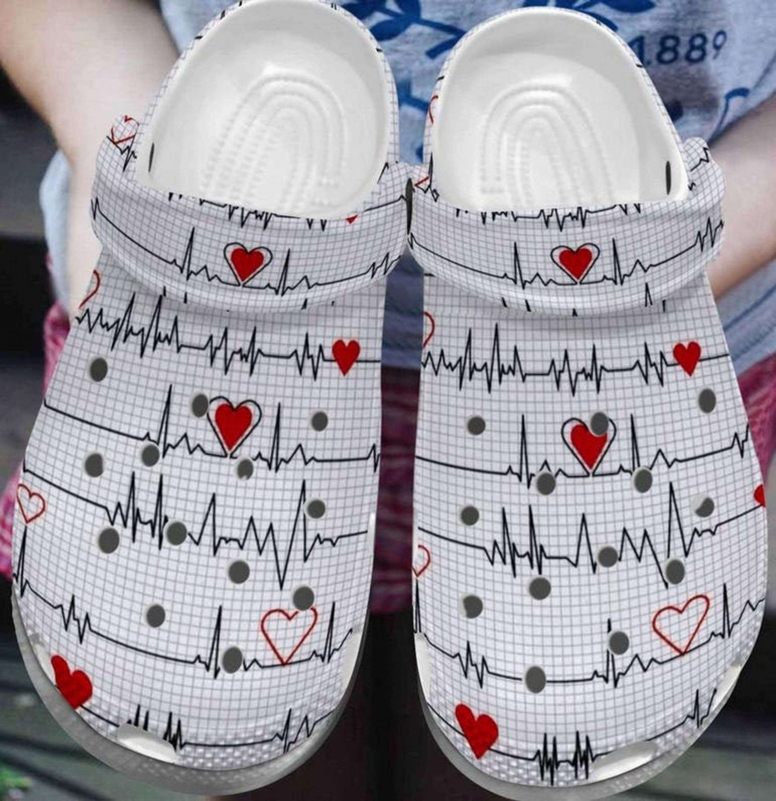 Crocs outfit - free heartbeat nurse doctor crocs crocband clog shoes - 733 Crocs Outfit